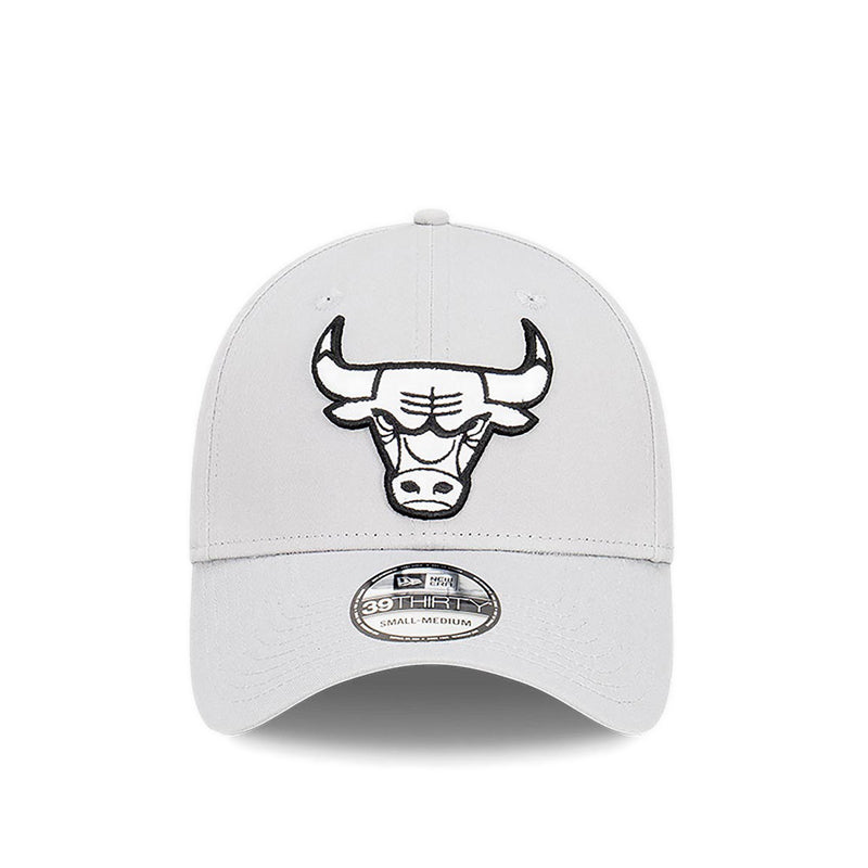 39THIRTY Chicago Bulls Grey Black Men's Caps - Gray