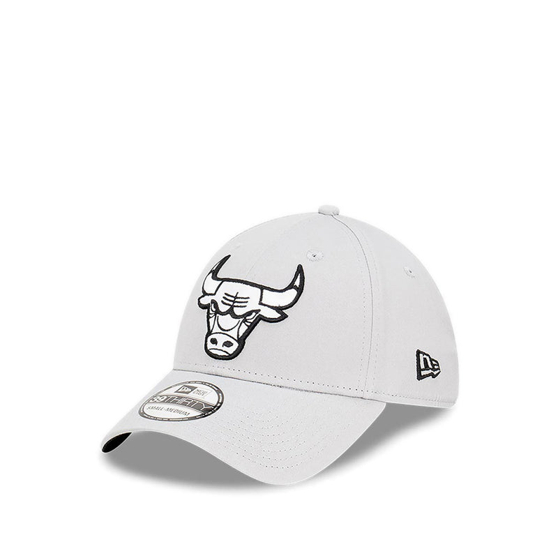 39THIRTY Chicago Bulls Grey Black Men's Caps - Gray