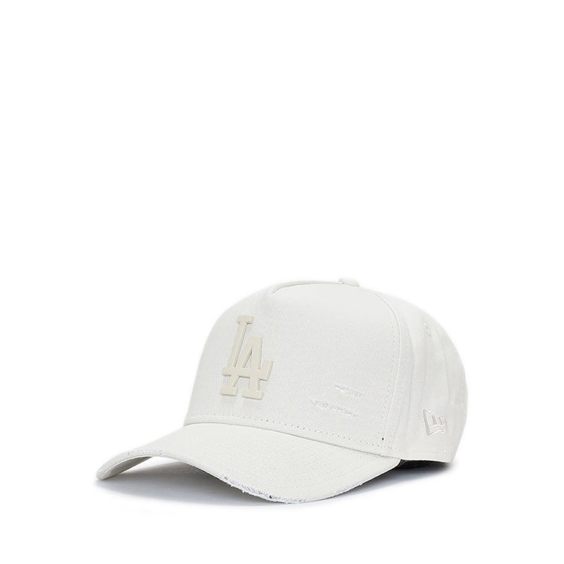 9FORTY A-Frame Damage Matt Badge Los Angeles Dodgers Unisex Caps - Chrome White