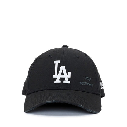 9FORTY Cotton Damage Wht Metal Badge Los Angeles Dodgers Men's Caps - Black