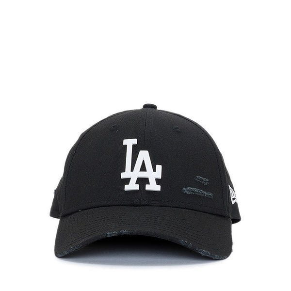 9FORTY Cotton Damage Wht Metal Badge Los Angeles Dodgers Men's Caps - Black