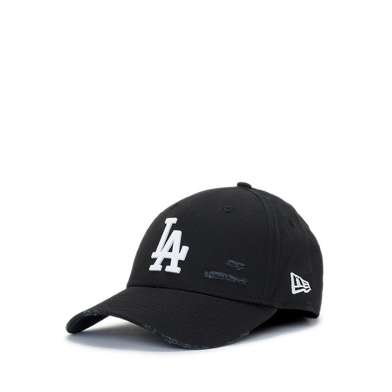 9FORTY Cotton Damage Wht Metal Badge Los Angeles Dodgers Men's Caps - Black