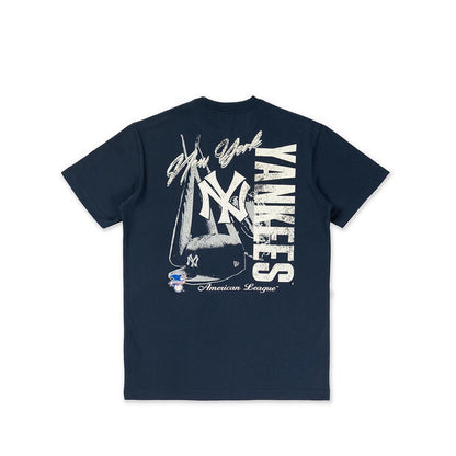 Ss Tee Leagu Mix Game Day New York Yankeesco Men's T-Shirt - Oceanside Blue