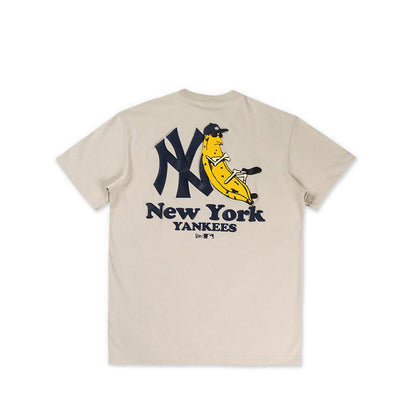 Ss Tee Banana Graphic New York Yankees Men's T-Shirt - Vintage Stone