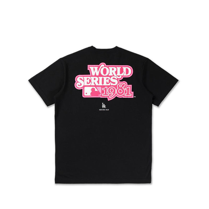 Ss Tee 59Fifty Pk Neon Glow Los Angeles Dodgersco Men's T-Shirt - Black