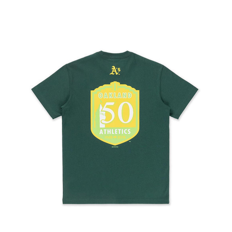 Ss Tee 59Fifty Pack Fire Oakland Athleticco Men's T-Shirt - Dark Green