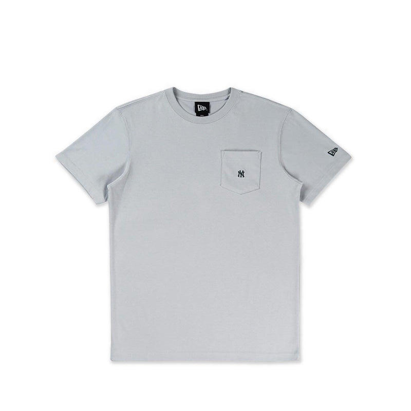 Ss Pocket Tee Col Era Ss26 New York Yankees Men's T-Shirt - Silver Snow