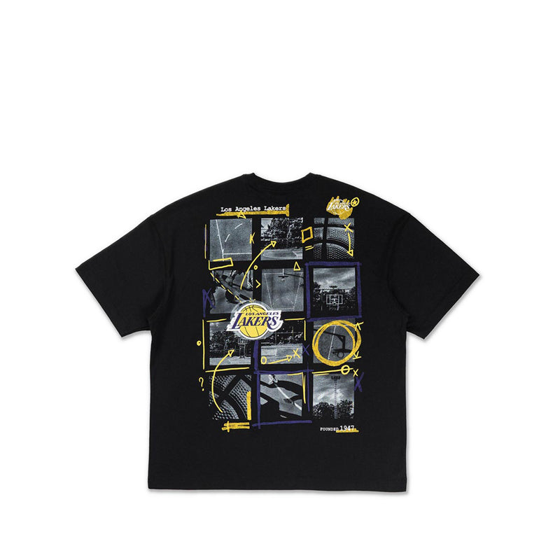 Oversized Ss Tee NBA Street Game Los Angeles Lakers Men's T-Shirt - Ceblack