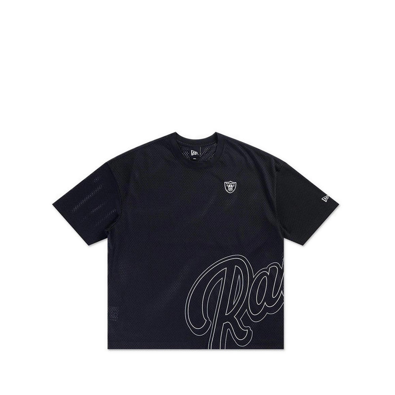 Oversized Ss Tee Mix League Cross Panels Las Vegas Raiders Men's T-Shirt - Black