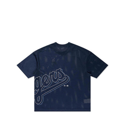 Oversized Ss Tee Mix Leag Cr Panel Los Angeles Dodgers Men's T-Shirt - Oceanside Blue