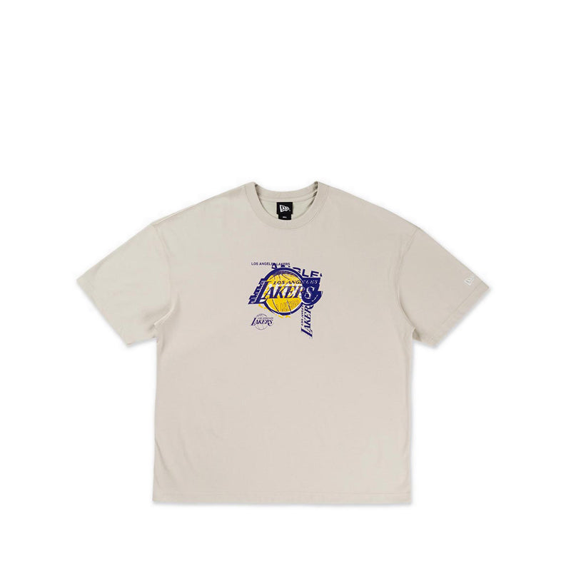 Oversized Ss Tee Graphic Pack May Los Angeles Lakers Men's T-Shirt - Vintage Stone