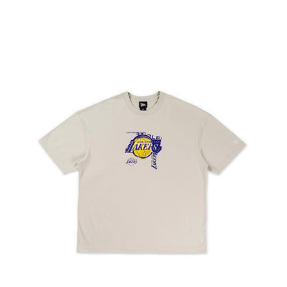 Oversized Ss Tee Graphic Pack May Los Angeles Lakers Men's T-Shirt - Vintage Stone