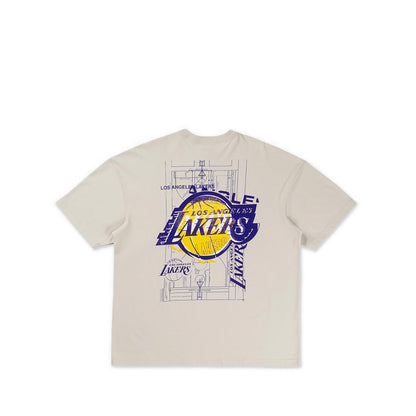 Oversized Ss Tee Graphic Pack May Los Angeles Lakers Men's T-Shirt - Vintage Stone