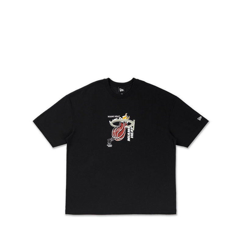 Oversized Ss Tee Graphic Pack May Miami Heat Men's T-Shirt - Black