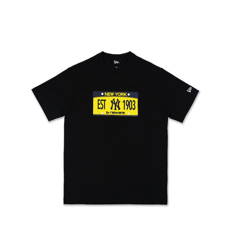 Ss Tee License Plate New York Yankees Men's T-Shirt - Black