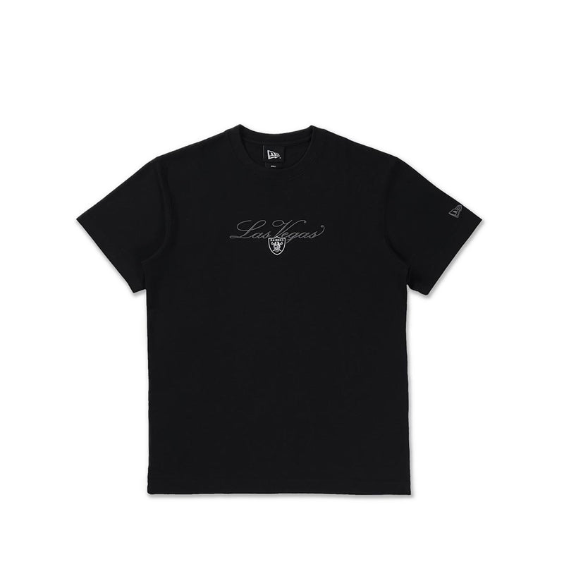 Ss Tee Cross Panels Script Las Vegas Raiders Men's T-Shirt - Black