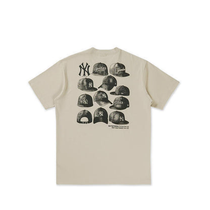 Ss Tee Cap Graphic New York Yankees Men's T-Shirt - Vintage Stone