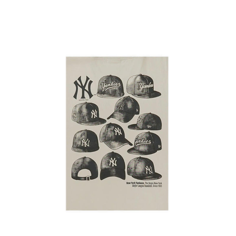 Ss Tee Cap Graphic New York Yankees Men's T-Shirt - Vintage Stone