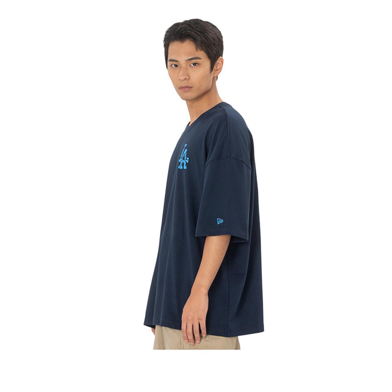 Oversized Ss Tee Shattered Logo Los Angeles Dodgers Men's T-Shirt - Oceanside Blue