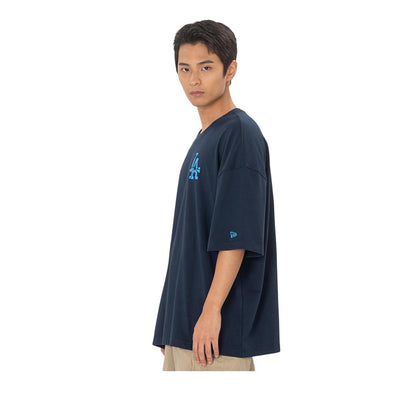 Oversized Ss Tee Shattered Logo Los Angeles Dodgers Men's T-Shirt - Oceanside Blue
