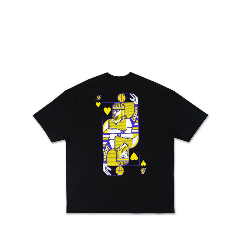 Os Ss Tee Playing Cards Los Angeles Lakers Men's T-Shirt - Black
