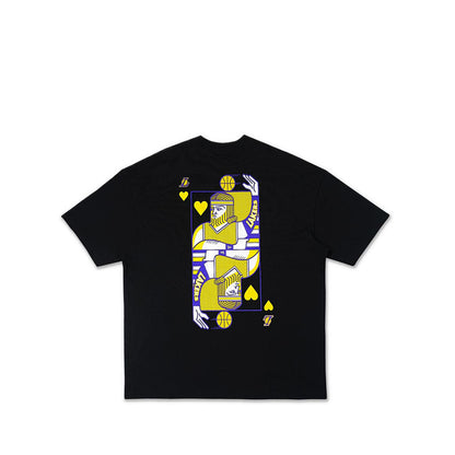 Os Ss Tee Playing Cards Los Angeles Lakers Men's T-Shirt - Black