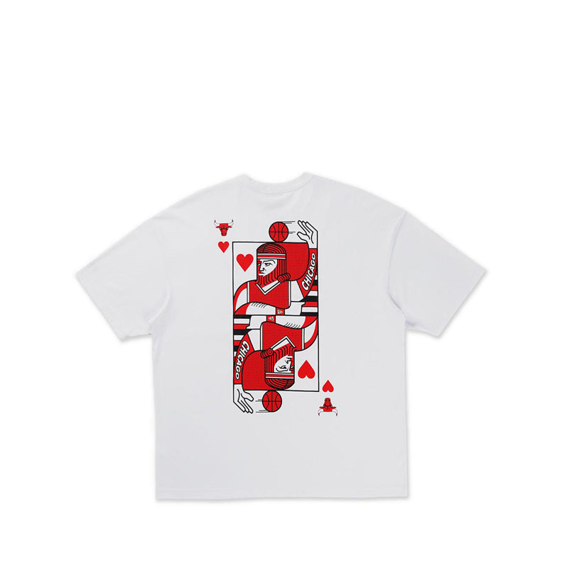 Os Ss Tee Playing Cards Chicago Bulls Men's T-Shirt - White