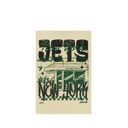 Oversized Ss Tee NFL Restro New York Jets Men's T-Shirt - Chrome White
