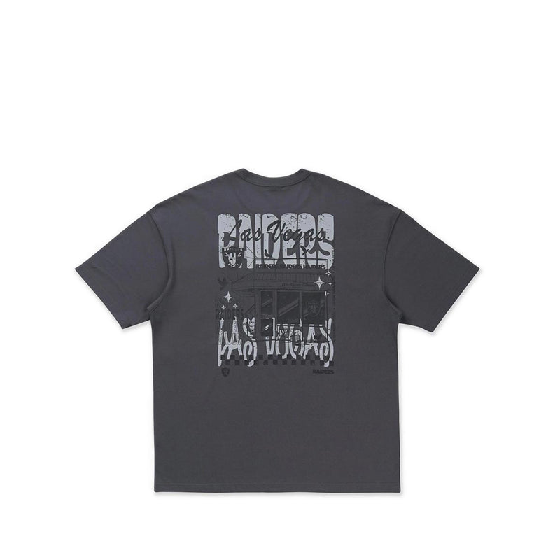 Oversized Ss Tee NFL Restro Las Vegas Raiders Men's T-Shirt - Graphite