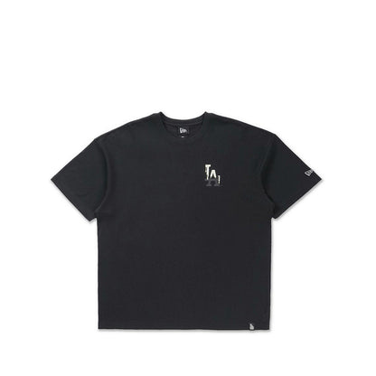Oversized Ss Tee Glow In The Dark Los Angeles Dodgers Men's T-Shirt - Black