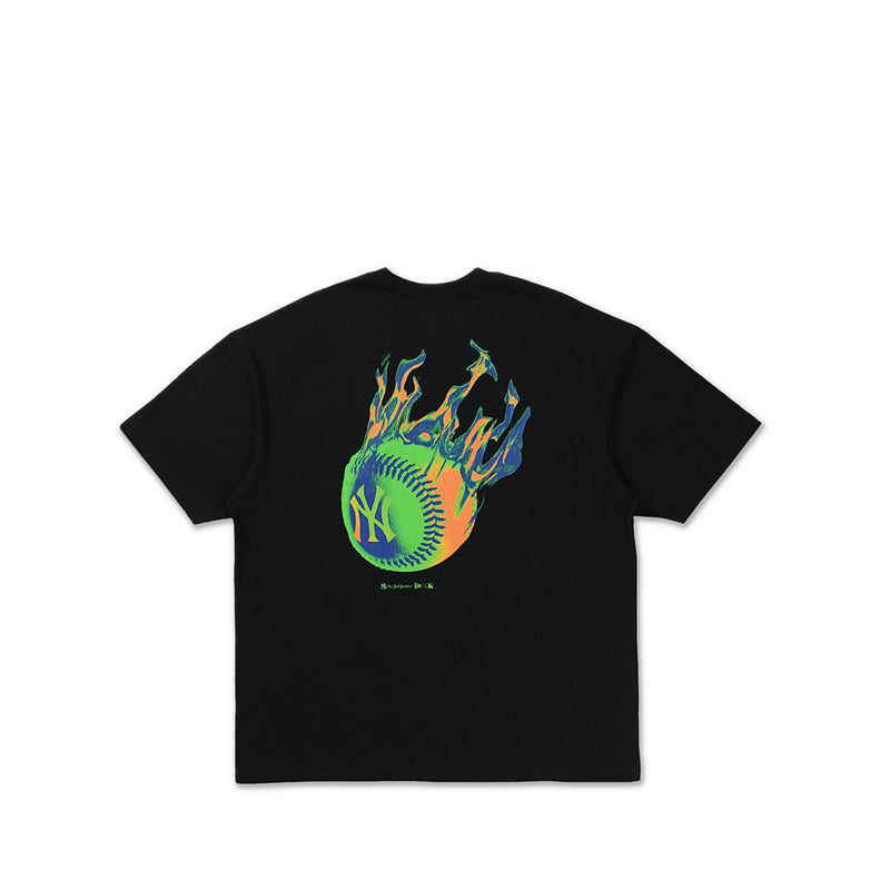 Oversize Ss Tee Assoted Graphic Tee New York Yankees Men's T-Shirt - Black