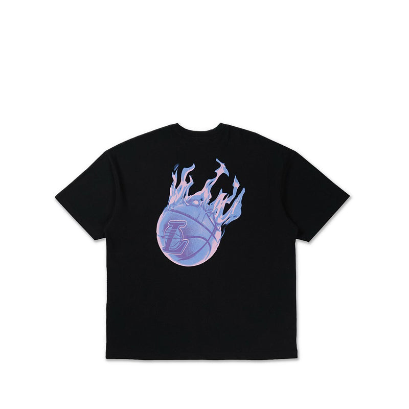 Oversize Ss Tee Assoted Graphic Tee Los Angeles Lakers Men's T-Shirt - Black