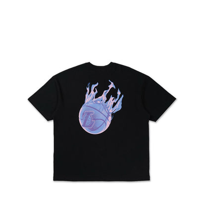 Oversize Ss Tee Assoted Graphic Tee Los Angeles Lakers Men's T-Shirt - Black