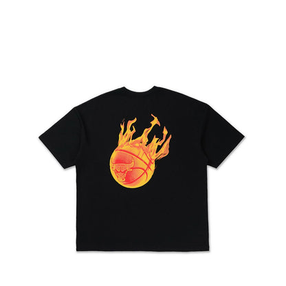 Oversize Ss Tee Assoted Graphic Tee Chicago Bulls Men's T-Shirt - Black