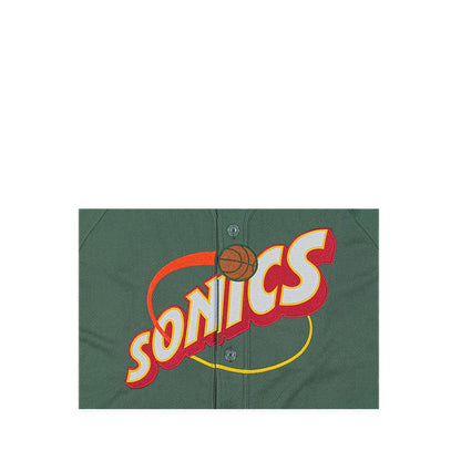 Baseball Jersey NBA Hardwood Classic Seattle Supersonics Men's T-Shirt - Cilantro Green