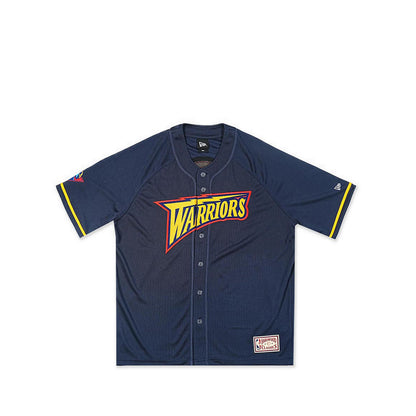Baseball Jersey NBA Hardwod Classic Golden State Warriors Men's T-Shirt - Navy