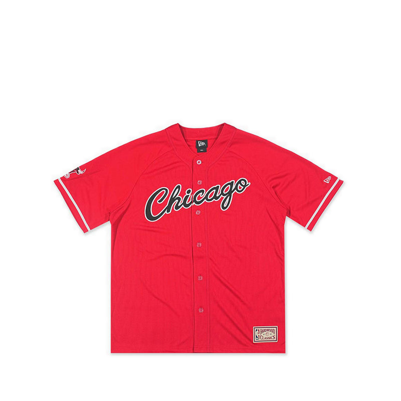 Baseball Jersey NBA Hardwod Classic Chicago Bulls Men's T-Shirt - Scarlet