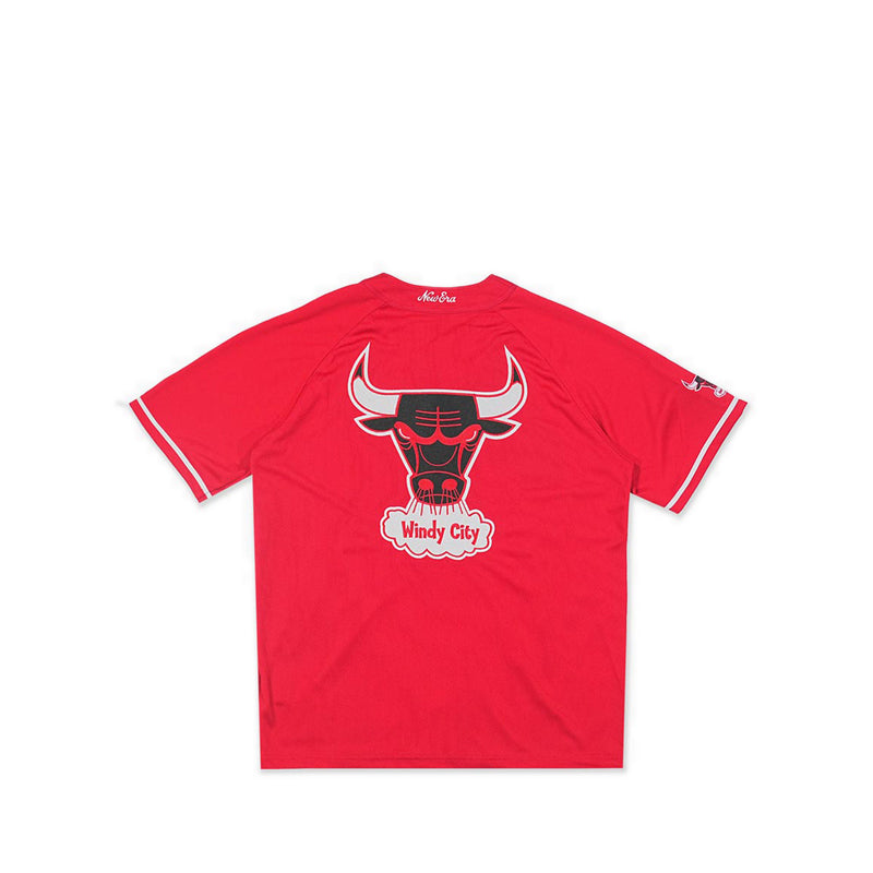 Baseball Jersey NBA Hardwod Classic Chicago Bulls Men's T-Shirt - Scarlet
