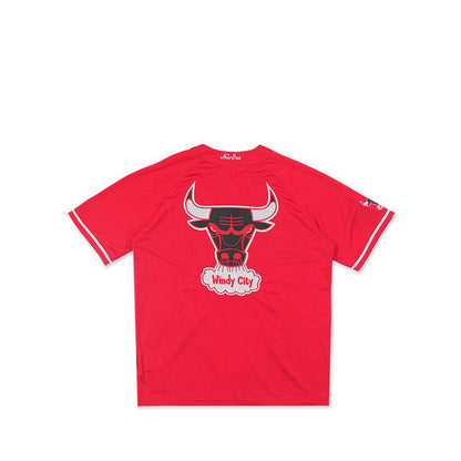 Baseball Jersey NBA Hardwod Classic Chicago Bulls Men's T-Shirt - Scarlet