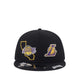 9FIFTY Nba Allover Los Angeles Lakers Men's Caps - Black