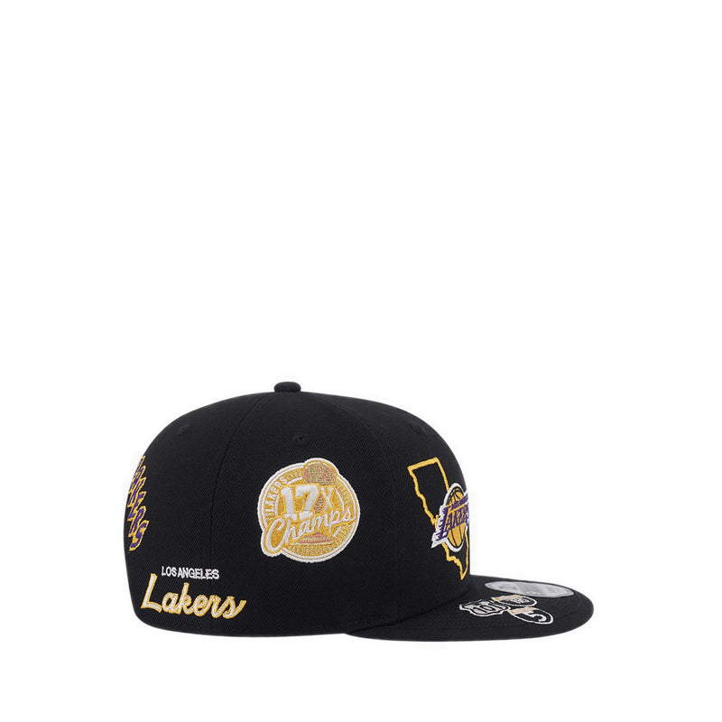 9FIFTY Nba Allover Los Angeles Lakers Men's Caps - Black