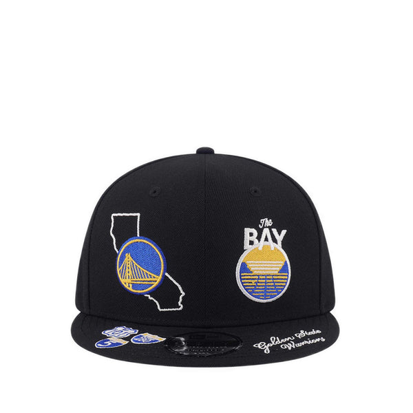 9FIFTY Nba Allover Golden State Warriors Men's Caps - Black