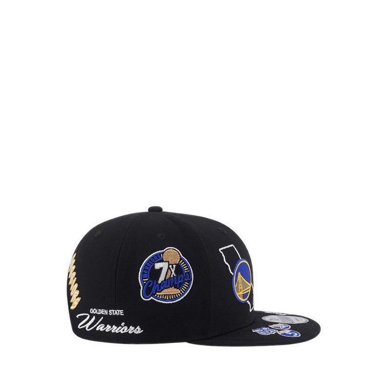 9FIFTY Nba Allover Golden State Warriors Men's Caps - Black