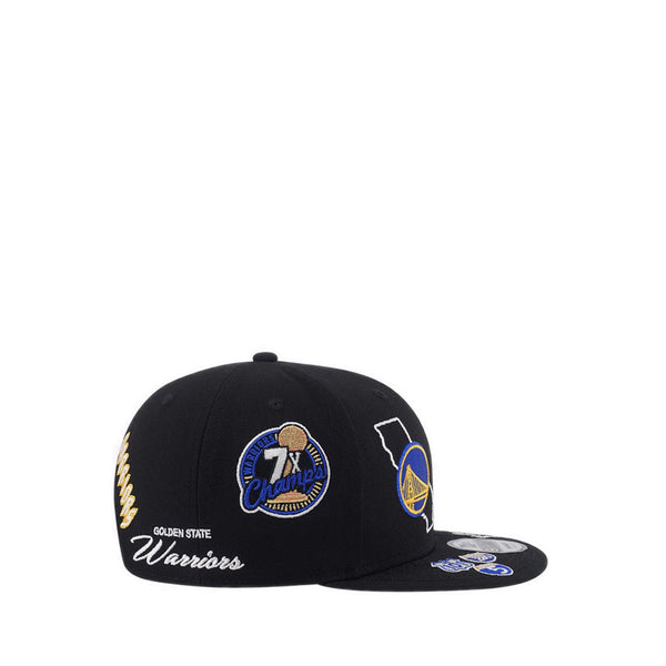 9FIFTY Nba Allover Golden State Warriors Men's Caps - Black