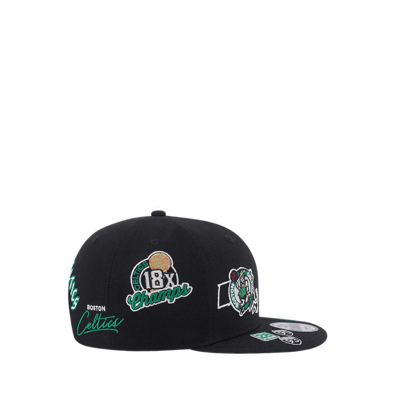 9FIFTY Nba Allover Boston Celtics Men's Caps - Black
