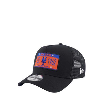 9FORTY A-Frame Trucker License Plate New York Mets Men's Caps - Black
