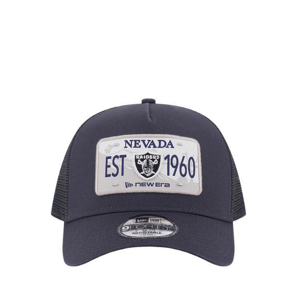 9FORTY A-Frame Trucker License Plate Las Vegas Raiders Men's Caps - Graphite
