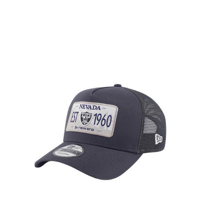 9FORTY A-Frame Trucker License Plate Las Vegas Raiders Men's Caps - Graphite