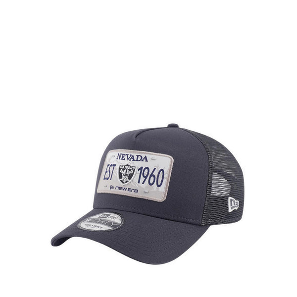 9FORTY A-Frame Trucker License Plate Las Vegas Raiders Men's Caps - Graphite