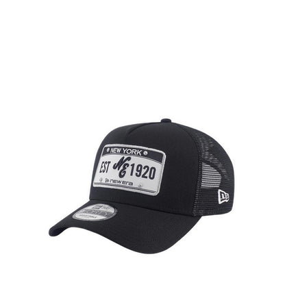 9FORTY A-Frame Trucker License Plate Men's Caps - Black